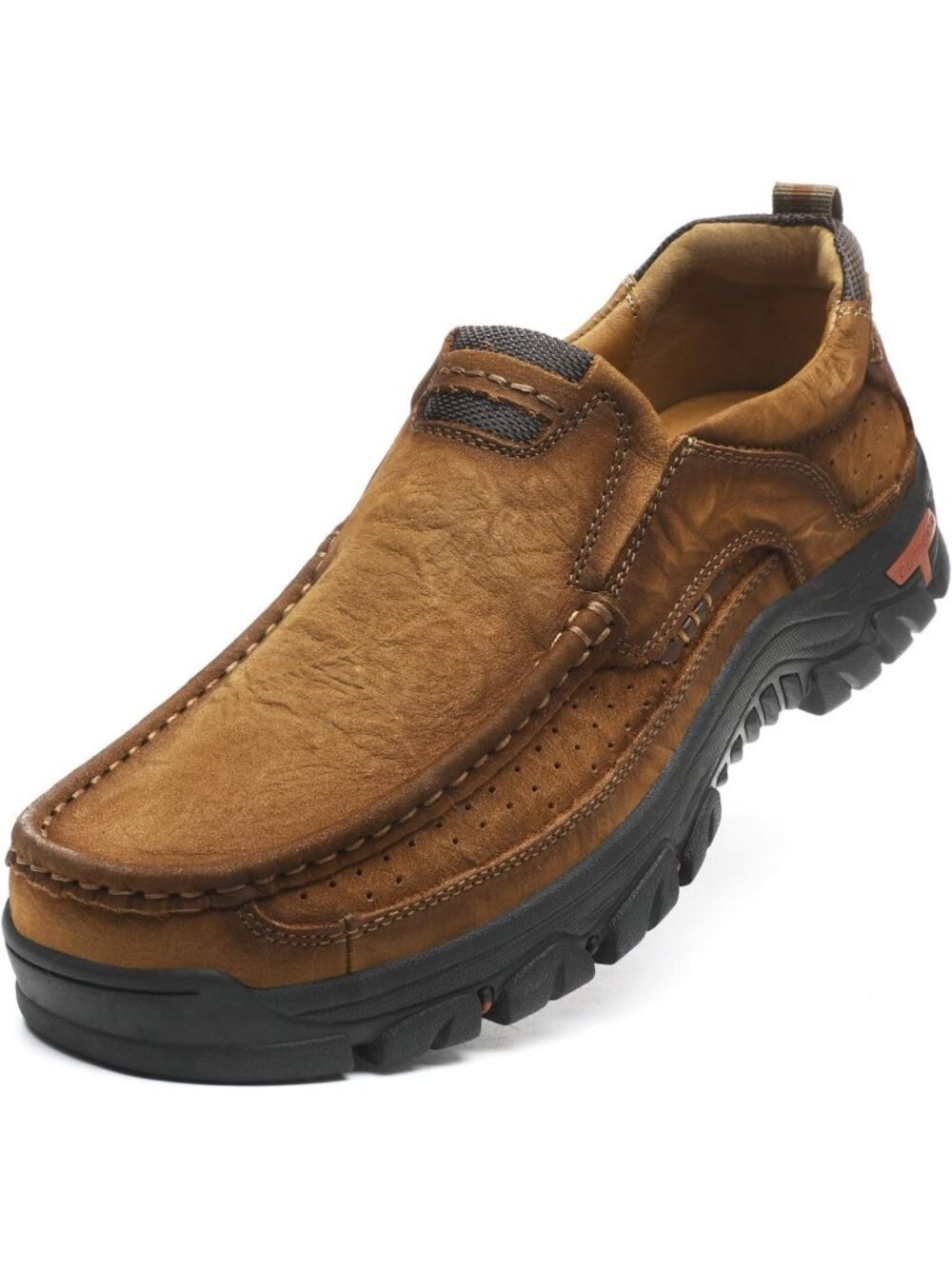 Mens Casual Shoes Leather Slip On Sneakers